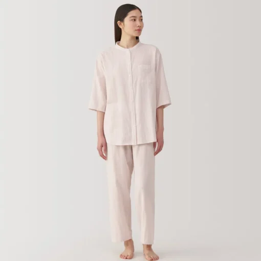 Discount Women's Side Seamless Lightweight Gauze 3/4 Sleeve Pajamas Pajamas & Loungewear|Loungewear