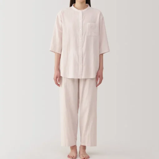 Discount Women's Side Seamless Lightweight Gauze 3/4 Sleeve Pajamas Pajamas & Loungewear|Loungewear