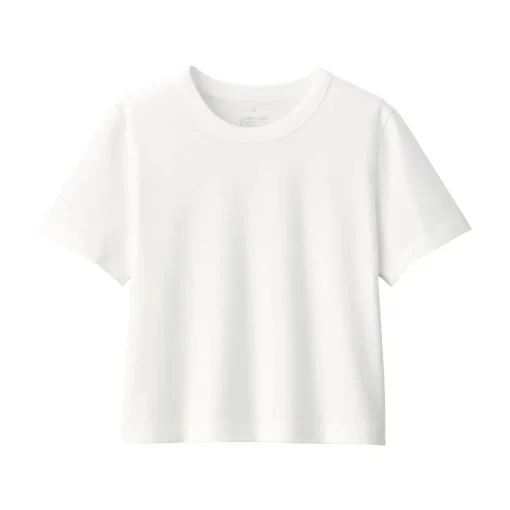 Clearance Women's Slub Yarn Crop Short-Sleeve T-Shirt Women T-Shirts