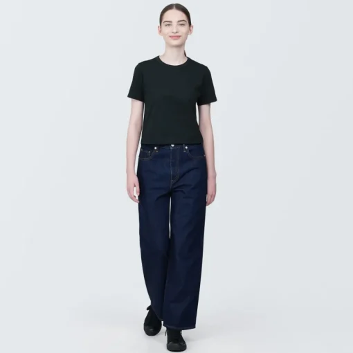 Clearance Women's Slub Yarn Crop Short-Sleeve T-Shirt Women T-Shirts