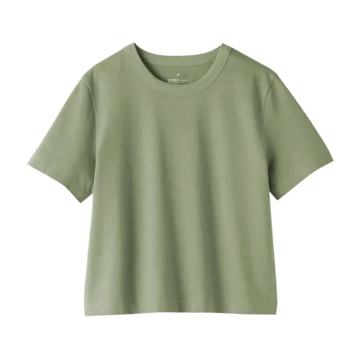 Clearance Women's Slub Yarn Crop Short-Sleeve T-Shirt Women T-Shirts