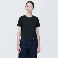 Clearance Women's Slub Yarn Crop Short-Sleeve T-Shirt Women T-Shirts