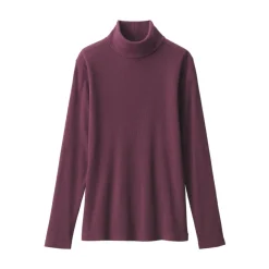 Fashion Women's Soy Fiber Blend Ribbed Turtleneck Long Sleeve T-Shirt Women T-Shirts