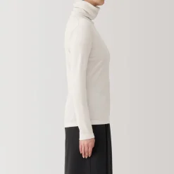 Fashion Women's Soy Fiber Blend Ribbed Turtleneck Long Sleeve T-Shirt Women T-Shirts