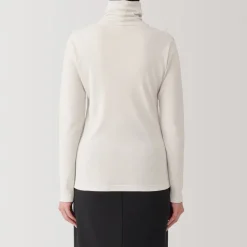 Fashion Women's Soy Fiber Blend Ribbed Turtleneck Long Sleeve T-Shirt Women T-Shirts