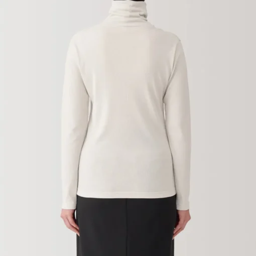 Fashion Women's Soy Fiber Blend Ribbed Turtleneck Long Sleeve T-Shirt Women T-Shirts