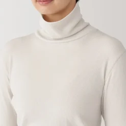 Fashion Women's Soy Fiber Blend Ribbed Turtleneck Long Sleeve T-Shirt Women T-Shirts