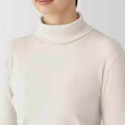 Fashion Women's Soy Fiber Blend Ribbed Turtleneck Long Sleeve T-Shirt Women T-Shirts