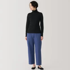 Fashion Women's Soy Fiber Blend Ribbed Turtleneck Long Sleeve T-Shirt Women T-Shirts