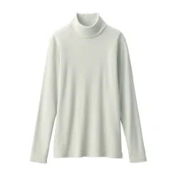 Fashion Women's Soy Fiber Blend Ribbed Turtleneck Long Sleeve T-Shirt Women T-Shirts