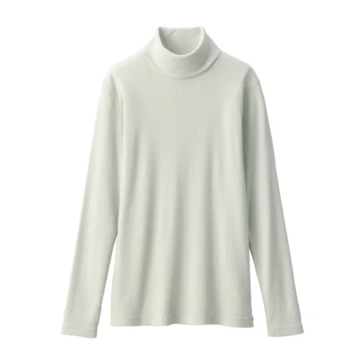 Fashion Women's Soy Fiber Blend Ribbed Turtleneck Long Sleeve T-Shirt Women T-Shirts
