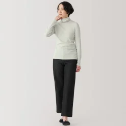Fashion Women's Soy Fiber Blend Ribbed Turtleneck Long Sleeve T-Shirt Women T-Shirts