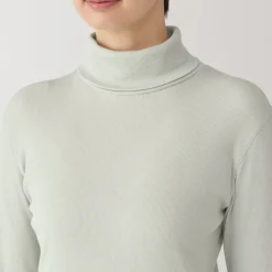 Fashion Women's Soy Fiber Blend Ribbed Turtleneck Long Sleeve T-Shirt Women T-Shirts