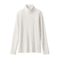 Fashion Women's Soy Fiber Blend Ribbed Turtleneck Long Sleeve T-Shirt Women T-Shirts