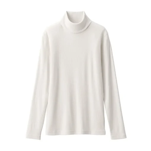 Fashion Women's Soy Fiber Blend Ribbed Turtleneck Long Sleeve T-Shirt Women T-Shirts