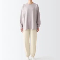Hot Women's Stretch French Terry Hem Squeezing Pants Pajamas & Loungewear|Loungewear