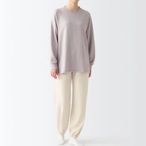Hot Women's Stretch French Terry Hem Squeezing Pants Pajamas & Loungewear|Loungewear