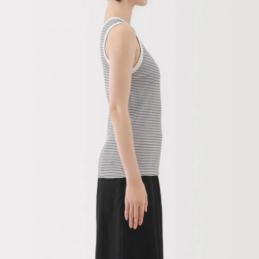Clearance Women's Stretch Ribbed Striped Tank Top Women Tops & Shirts
