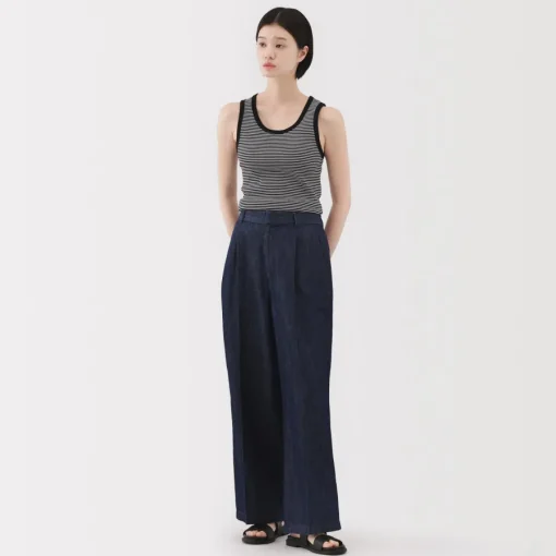 Clearance Women's Stretch Ribbed Striped Tank Top Women Tops & Shirts