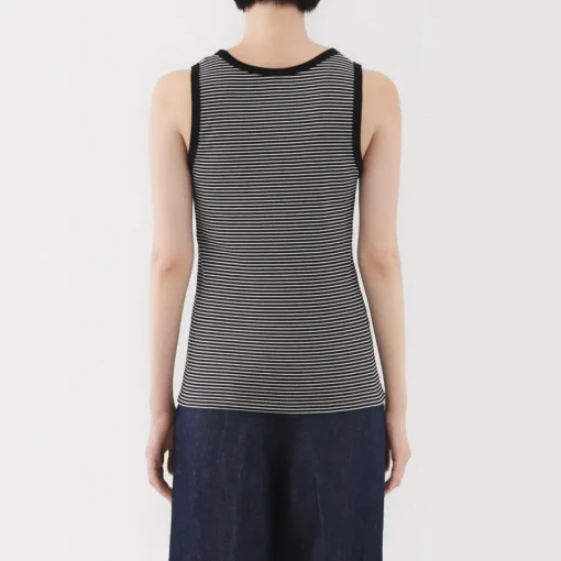 Clearance Women's Stretch Ribbed Striped Tank Top Women Tops & Shirts