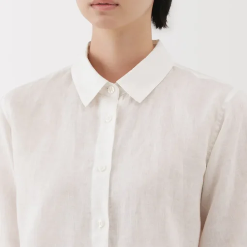 Best Women's Washed Linen Shirt Women Tops & Shirts