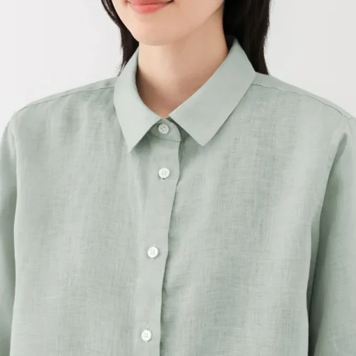 Best Women's Washed Linen Shirt Women Tops & Shirts