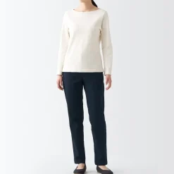 Hot Women's 4-Way Stretch Chino Slim Tapered Pants (L 32inch / 82cm) Women Chino