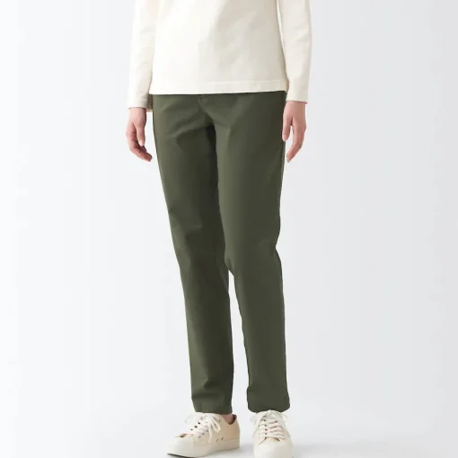 Hot Women's 4-Way Stretch Chino Slim Tapered Pants (L 32inch / 82cm) Women Chino
