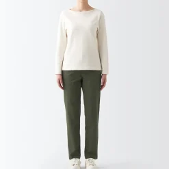Hot Women's 4-Way Stretch Chino Slim Tapered Pants (L 32inch / 82cm) Women Chino