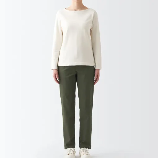 Hot Women's 4-Way Stretch Chino Slim Tapered Pants (L 32inch / 82cm) Women Chino