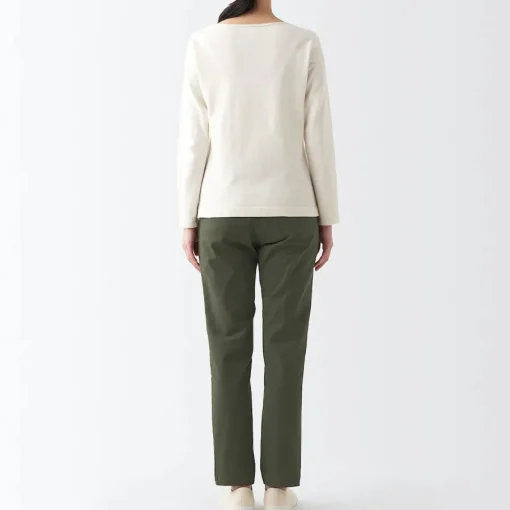 Hot Women's 4-Way Stretch Chino Slim Tapered Pants (L 32inch / 82cm) Women Chino