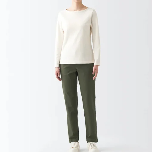 Hot Women's 4-Way Stretch Chino Slim Tapered Pants (L 32inch / 82cm) Women Chino