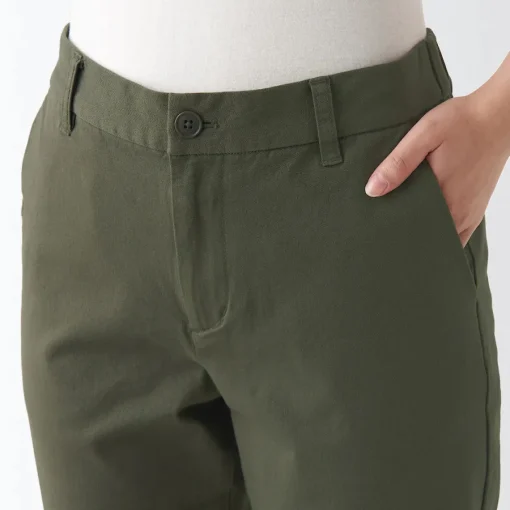 Hot Women's 4-Way Stretch Chino Slim Tapered Pants (L 32inch / 82cm) Women Chino