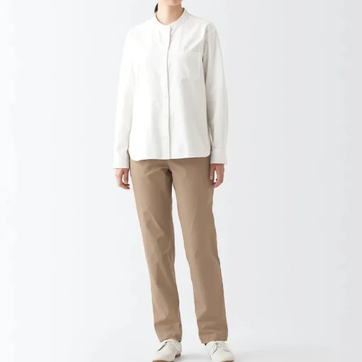 Hot Women's 4-Way Stretch Chino Slim Tapered Pants (L 32inch / 82cm) Women Chino