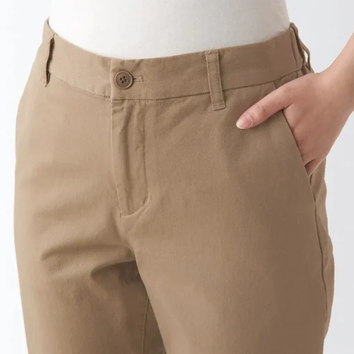 Hot Women's 4-Way Stretch Chino Slim Tapered Pants (L 32inch / 82cm) Women Chino