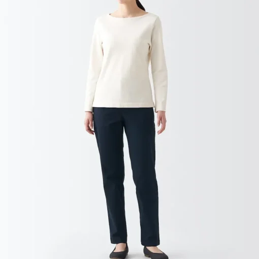 Hot Women's 4-Way Stretch Chino Slim Tapered Pants (L 32inch / 82cm) Women Chino