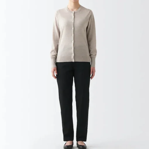 Hot Women's 4-Way Stretch Chino Slim Tapered Pants (L 32inch / 82cm) Women Chino