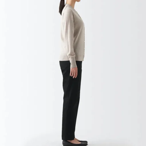 Hot Women's 4-Way Stretch Chino Slim Tapered Pants (L 32inch / 82cm) Women Chino