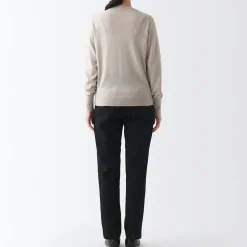 Hot Women's 4-Way Stretch Chino Slim Tapered Pants (L 32inch / 82cm) Women Chino