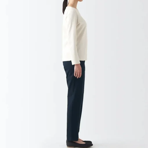 Hot Women's 4-Way Stretch Chino Slim Tapered Pants (L 32inch / 82cm) Women Chino