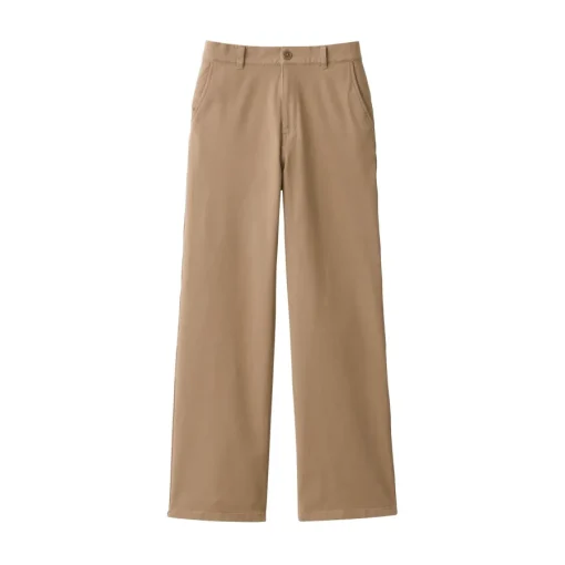 Best Women's 4-Way Stretch Chino Wide Straight Pants (L 32inch / 80cm) Women Chino