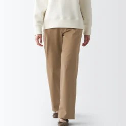 Best Women's 4-Way Stretch Chino Wide Straight Pants (L 32inch / 80cm) Women Chino