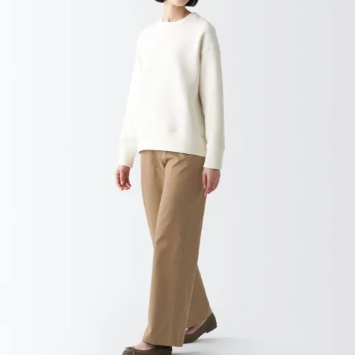 Best Women's 4-Way Stretch Chino Wide Straight Pants (L 32inch / 80cm) Women Chino