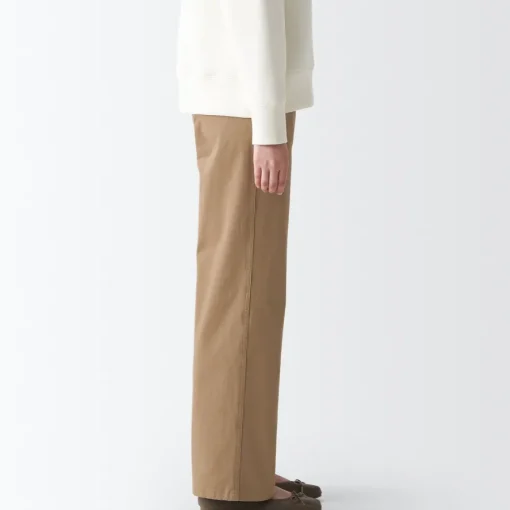Best Women's 4-Way Stretch Chino Wide Straight Pants (L 32inch / 80cm) Women Chino