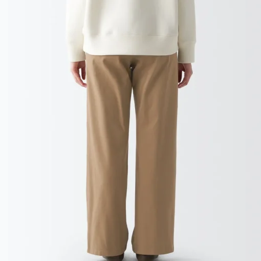 Best Women's 4-Way Stretch Chino Wide Straight Pants (L 32inch / 80cm) Women Chino