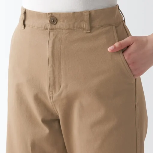 Best Women's 4-Way Stretch Chino Wide Straight Pants (L 32inch / 80cm) Women Chino