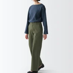 Best Women's 4-Way Stretch Chino Wide Straight Pants (L 32inch / 80cm) Women Chino