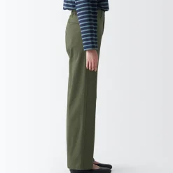 Best Women's 4-Way Stretch Chino Wide Straight Pants (L 32inch / 80cm) Women Chino