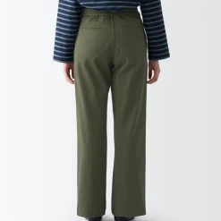 Best Women's 4-Way Stretch Chino Wide Straight Pants (L 32inch / 80cm) Women Chino