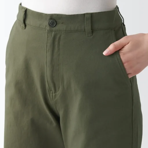 Best Women's 4-Way Stretch Chino Wide Straight Pants (L 32inch / 80cm) Women Chino